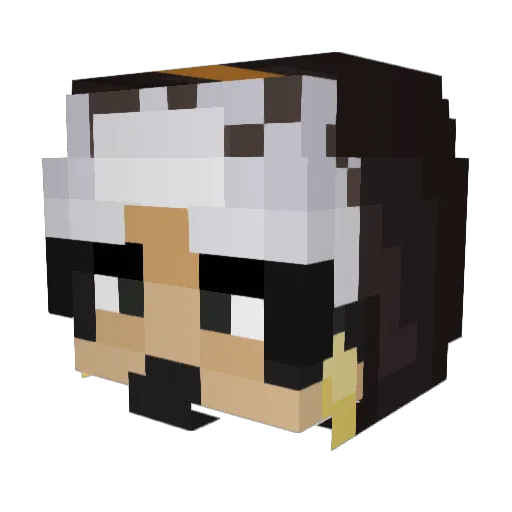 KidLeo97 Minecraft avatar head, 3D render