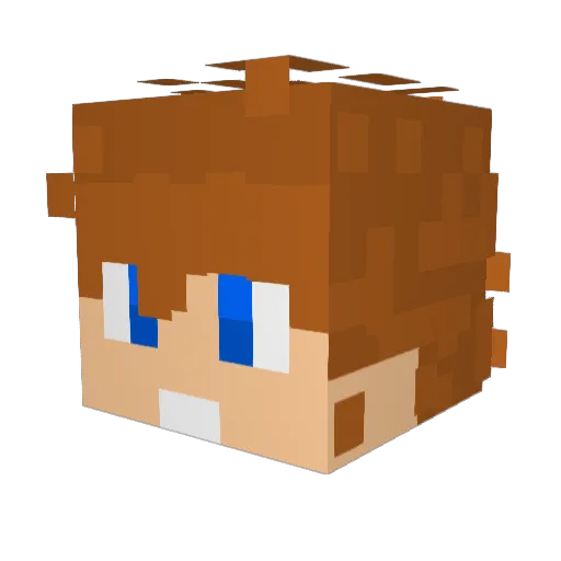 KidLoose Minecraft avatar head, 3D render