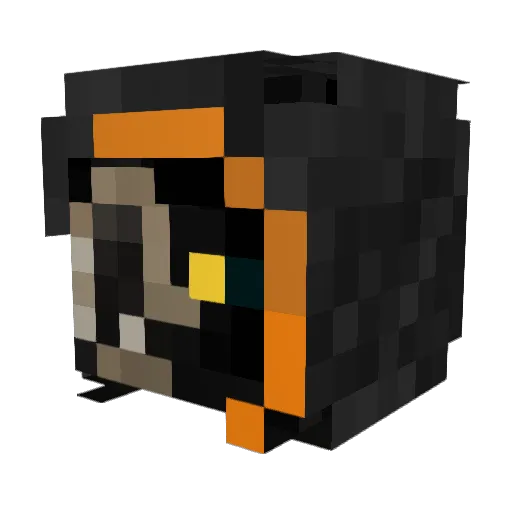 KidNavi Minecraft avatar head, 3D render
