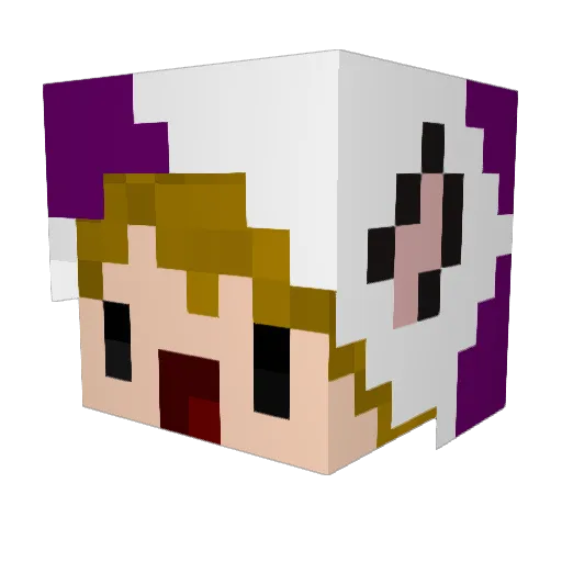 KidOsaft Minecraft avatar head, 3D render