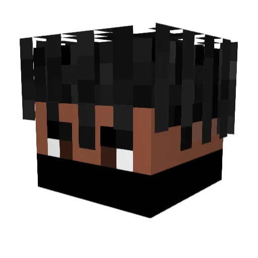 KidRain Minecraft avatar head, 3D render
