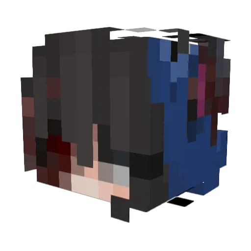 KidVivien Minecraft avatar head, 3D render