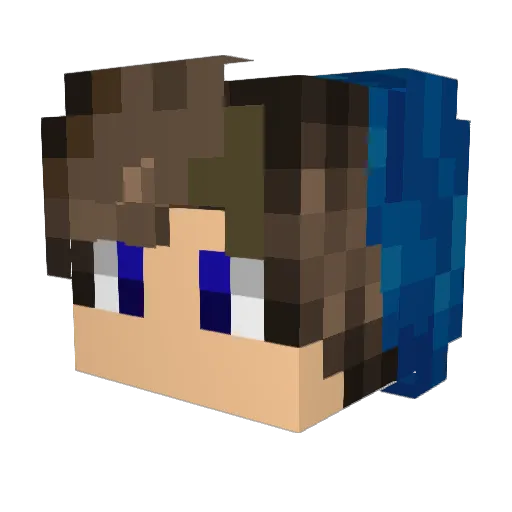 Kid_CY Minecraft avatar head, 3D render