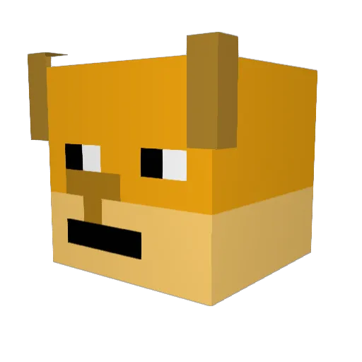 Kid_susu Minecraft avatar head, 3D render