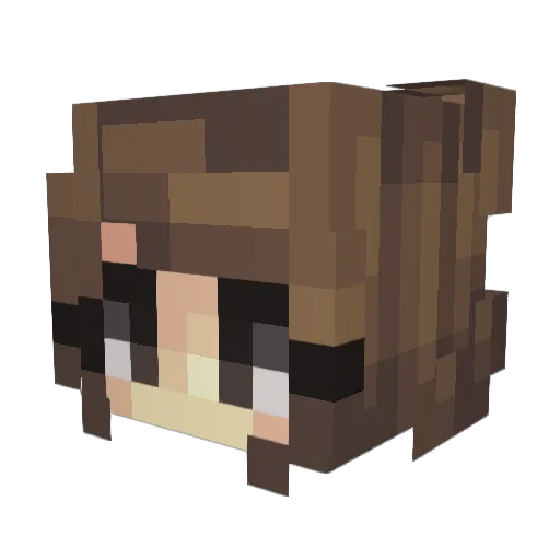 Kida_03 Minecraft avatar head, 3D render