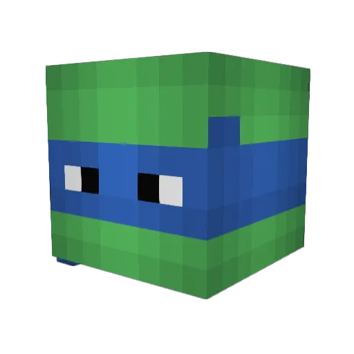Kidanig Minecraft avatar head, 3D render