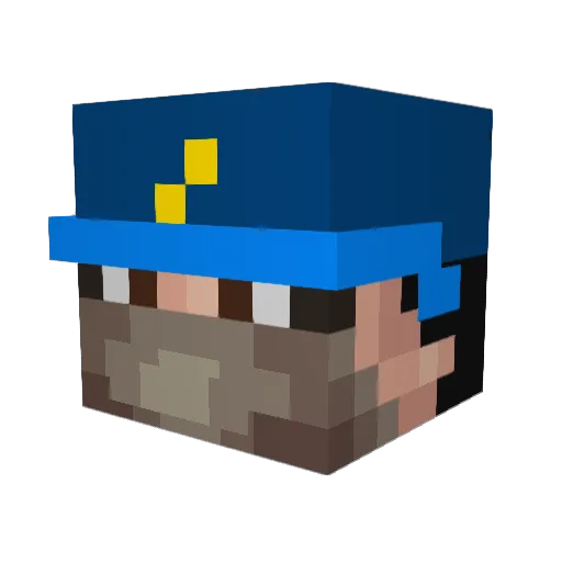 Kidblue810 Minecraft avatar head, 3D render