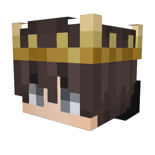 KiddiUDK Minecraft avatar head, 3D render