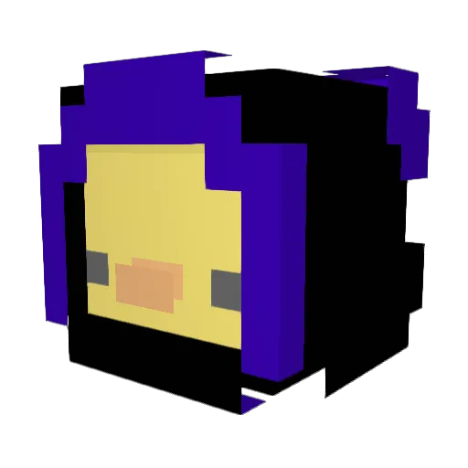Kiddies1313 Minecraft avatar head, 3D render