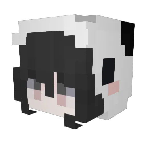 Kiddl_ Minecraft avatar head, 3D render