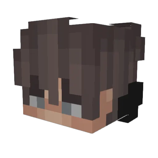 KiddoFat Minecraft avatar head, 3D render
