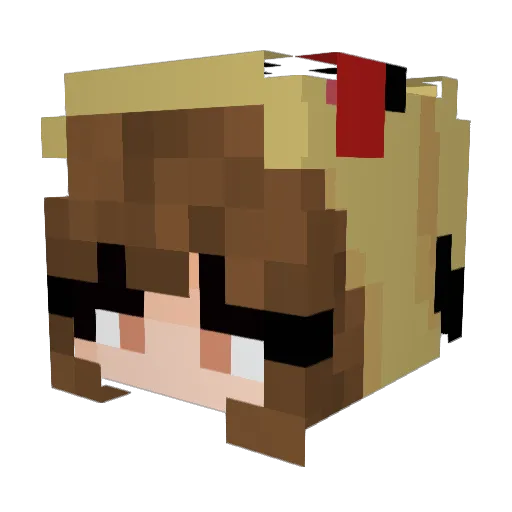 KiddoXSaturn Minecraft avatar head, 3D render