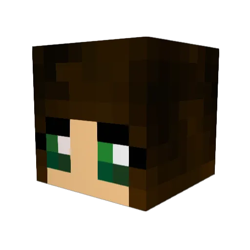 Kiddou Minecraft avatar head, 3D render