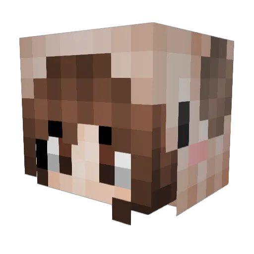 KiddySex Minecraft avatar head, 3D render
