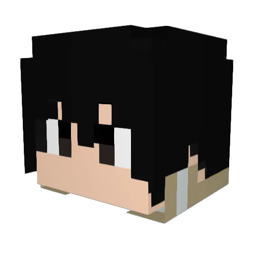 KiddyToe Minecraft avatar head, 3D render