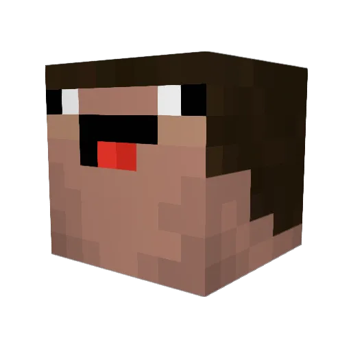 Kidghost8 Minecraft avatar head, 3D render