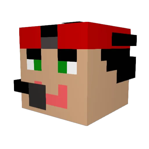 Kidjj99 Minecraft avatar head, 3D render