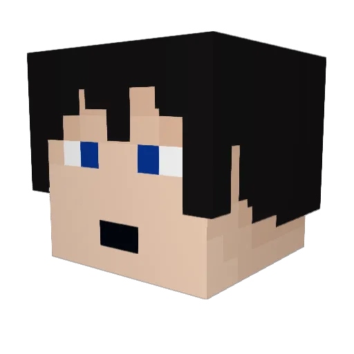 Kidnoff Minecraft avatar head, 3D render