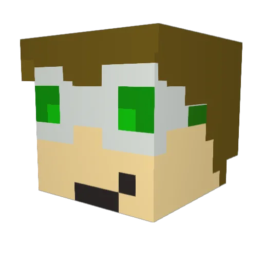 Kido_yuto_ Minecraft avatar head, 3D render