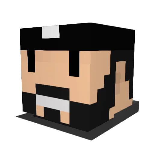 Kidpool15 Minecraft avatar head, 3D render