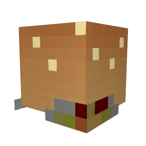 KidsCheeseBurger Minecraft avatar head, 3D render