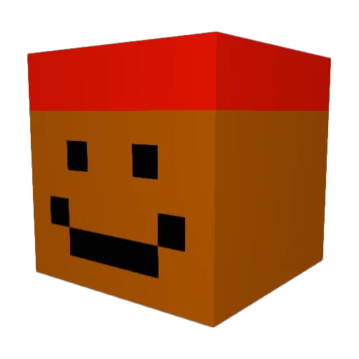 KidsRNice Minecraft avatar head, 3D render