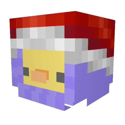 Kidsonek Minecraft avatar head, 3D render