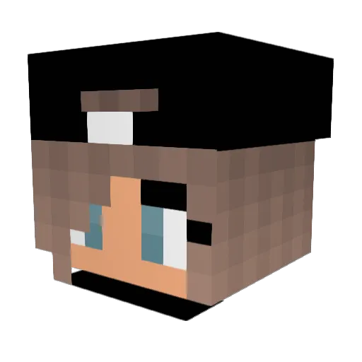 Kidspop Minecraft avatar head, 3D render