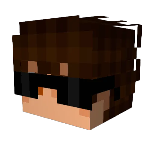 KidsterPvP Minecraft avatar head, 3D render