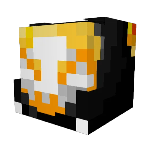 Kidsuke Minecraft avatar head, 3D render