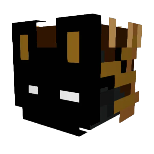 Kidtox Minecraft avatar head, 3D render