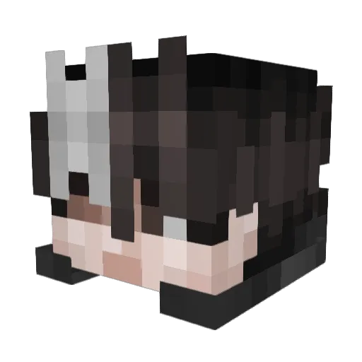 Kidzuka Minecraft avatar head, 3D render