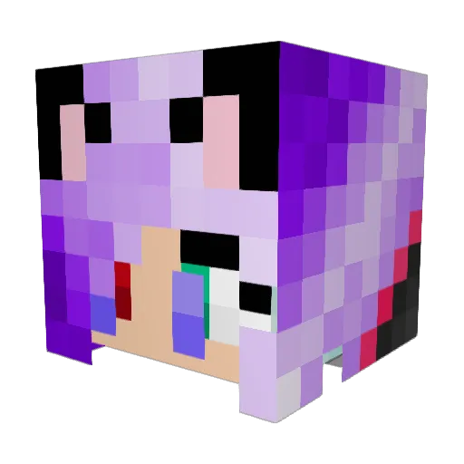 KieRAAA64 Minecraft avatar head, 3D render