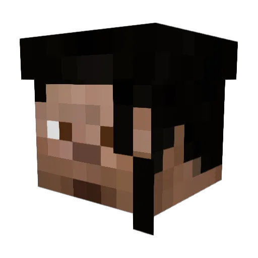 Kie___ Minecraft avatar head, 3D render