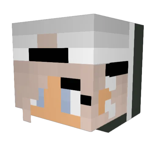 Kiebear1 Minecraft avatar head, 3D render