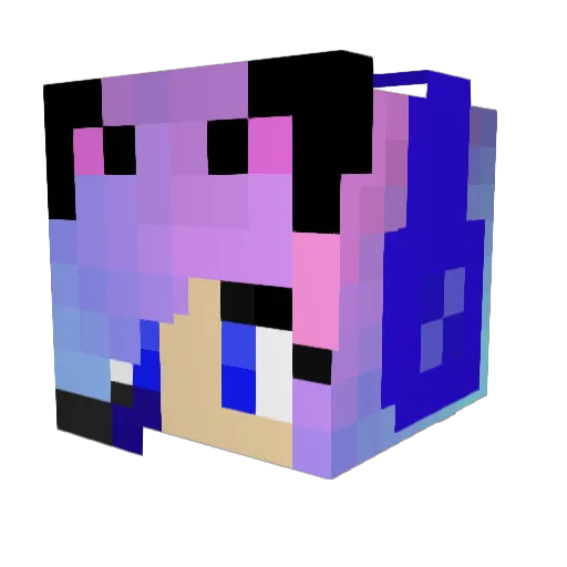 KiedaAzure Minecraft avatar head, 3D render