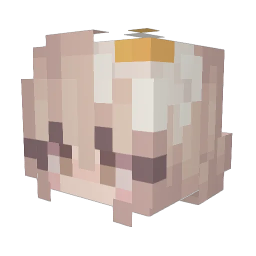 Kieela Minecraft avatar head, 3D render