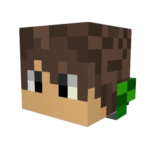 KieferTorres Minecraft avatar head, 3D render
