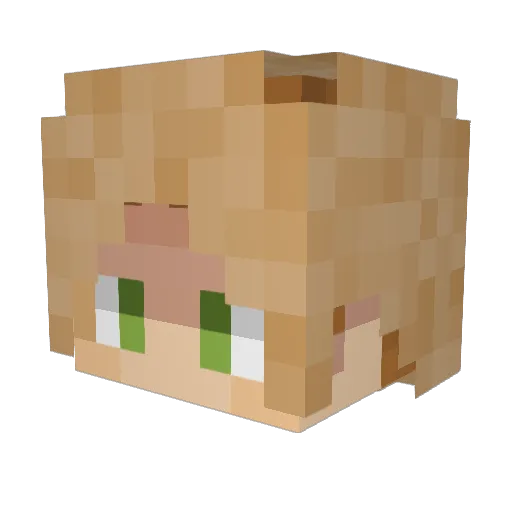 KielN Minecraft avatar head, 3D render