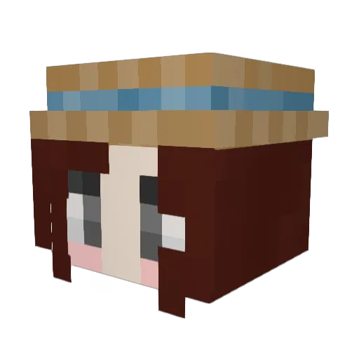 Kielo Minecraft avatar head, 3D render