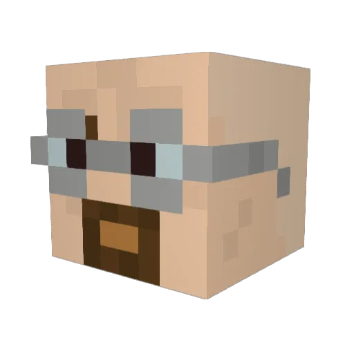 Kielzy Minecraft avatar head, 3D render