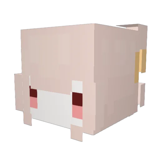 Kienaa Minecraft avatar head, 3D render