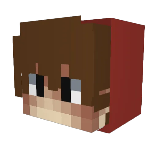 Kiendraa Minecraft avatar head, 3D render