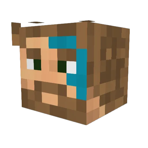 Kiennen Minecraft avatar head, 3D render