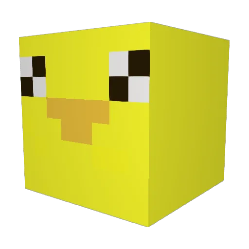Kiepe Minecraft avatar head, 3D render