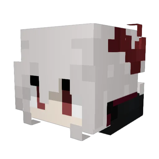 Kiepi Minecraft avatar head, 3D render
