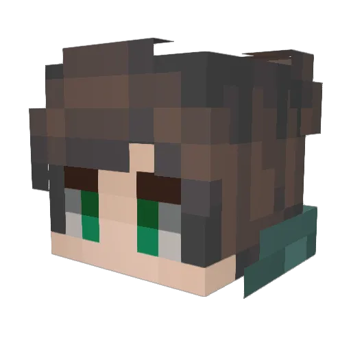 KierWeGo Minecraft avatar head, 3D render