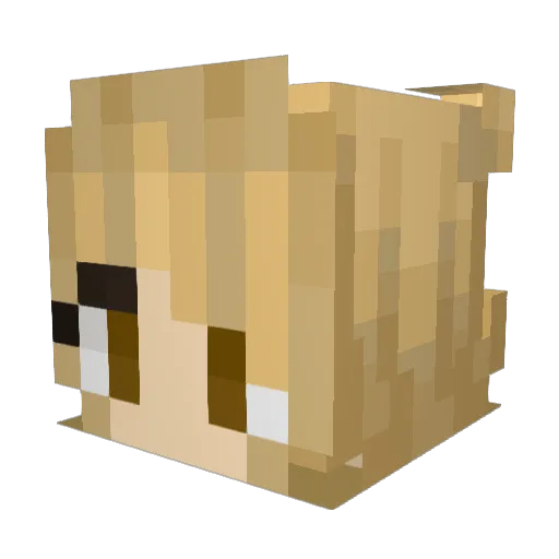 Kiera Minecraft avatar head, 3D render