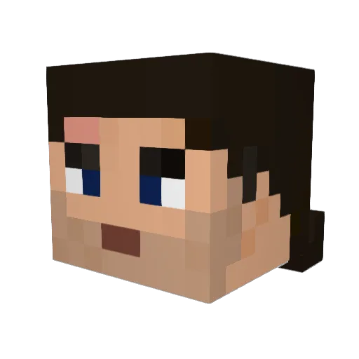 KieranBrad Minecraft avatar head, 3D render