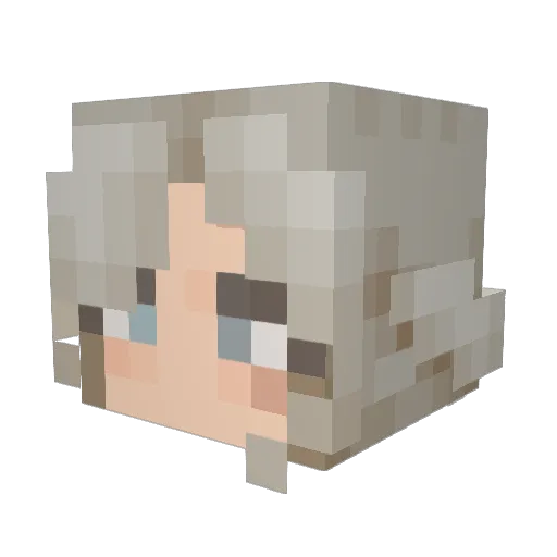 Kiercy Minecraft avatar head, 3D render
